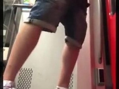 Exhibition Twink jerks off in a train 10