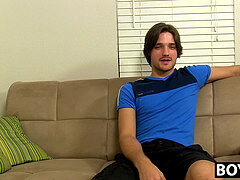 fantastic youthful Krys Perez milks off after the interview