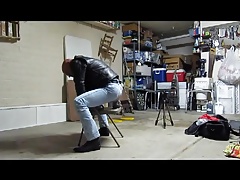Cowboy riding dildo
