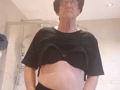 Mature Colleen unwraps in the bathroom
