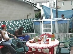 A group of horny gay friend's fucking after a BBQ