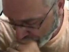 Old Man Receives a Blowjob