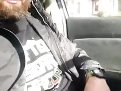 you walk hot on the sidewalk,a driver stops and you suck him