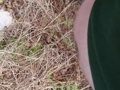 Finnish fellow pisses in the woods and shrieks