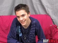 Youngster has dialogue before jacking off