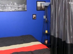 Cute twink Preston Andrews gets banged by a sexy biker