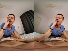Gay hunk, virtualrealporn, bedroom sex