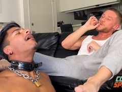 Colt Spence dominates and breeds submissive Apollo Fates with his feet