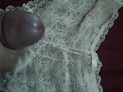 cumshot on my friend's mom's new panties