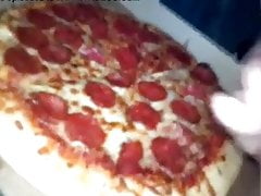 Cum on pizza