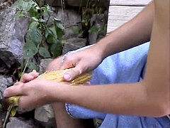 Ass fingering, milking, gay solo