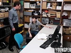 Teen perp bareback fucked by LP Officer first time anal