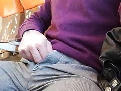 Jerking in public train