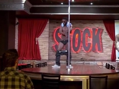 Mature dude sucks black male strippers cock after dancing