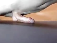 Man doing masturbation with the floor