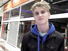 Posh blond-haired twink getting screwed anally