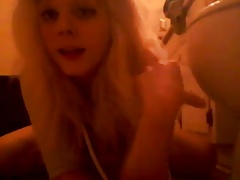 Cutie fucks herself dildo