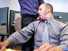 Office employee rectal screwed before money-shot
