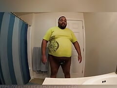 Half and half, a tight shirt and a nice shower and shaved belly of course it's gonna lead to some fun