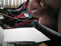 A mess on his desk