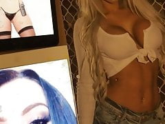 WWE Paige Cum Tribute 4 + Laci Kay Somers