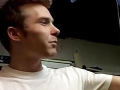 Three straighties jack off while recorded in homemade video