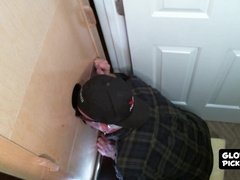 Naughty butt pirate found perfect glory hole schlong