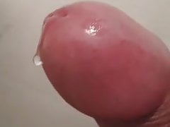 My shiny cock dripping precum