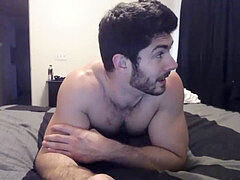 hot unshaved hunky doing a cam flash.