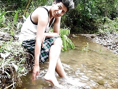 Relaxing waterfall