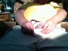 Grandpa Stroking on Webcam