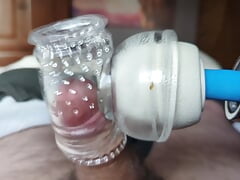 Quick cum using new Hitachi attachment