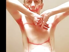 nude painting myself red