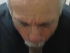 Old daddy give me blowjob and eat my cum 7