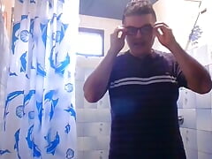 In my shower suck my cock ummm