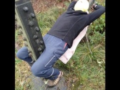 Tied Slave Sucks Cock