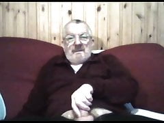 grandpa cum on webcam
