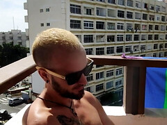 Jerking off in my balcony