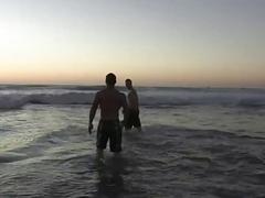 Semen drips from a bottom's used hole