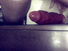 Ride a big fat dildo