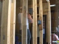 Crazy Cub Witnesses Himself In The Mirror As He Milks Alone