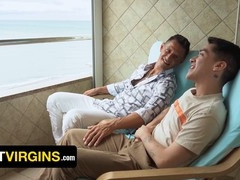 Jack Valor mercilessly penetrates Jax Thirio's virgin hole in their debut scene