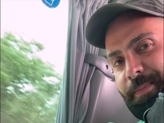 HIGHLY RISKY Public Wank Off on the BUS, Nearly CAUGHT and then continued to SPUNK