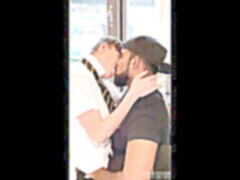 Homo, deep throat, couple blowjob