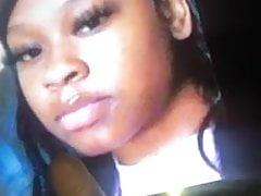 Ebony babe cumtribute