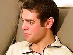 Stunning teen jerks off his thick dick