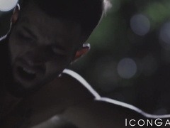 ICON QUEER - Hard-On thirsty Casey Everett drilled no condom after outdoor FELLATIO