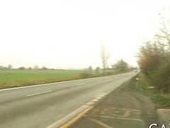 Hitchhiker shows thanks for the ride by sucking his new friend's dick