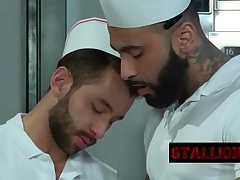 Two Muscled Gay Couples Fuck After Sucking Their Throbbing Cocks