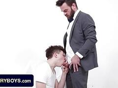 Submissive Young Twink Bends Over & Lets The Pervert Priest Inside His Tight Hole